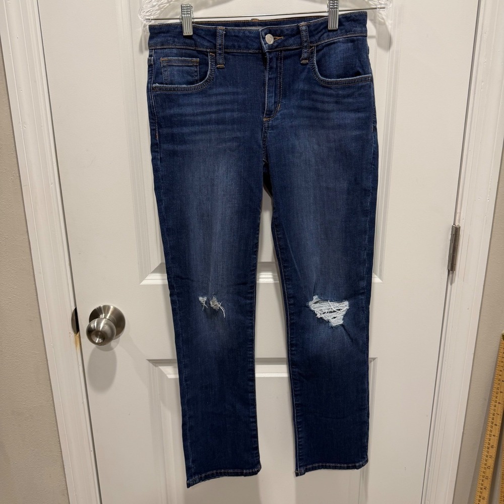 Joe's Jeans Womens Denim Distressed Knee Dark Wash Blue Size 24